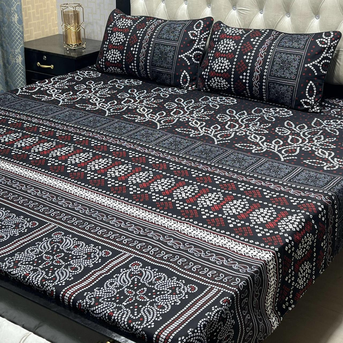 3D CRYSTAL COTTON BEDSHEET