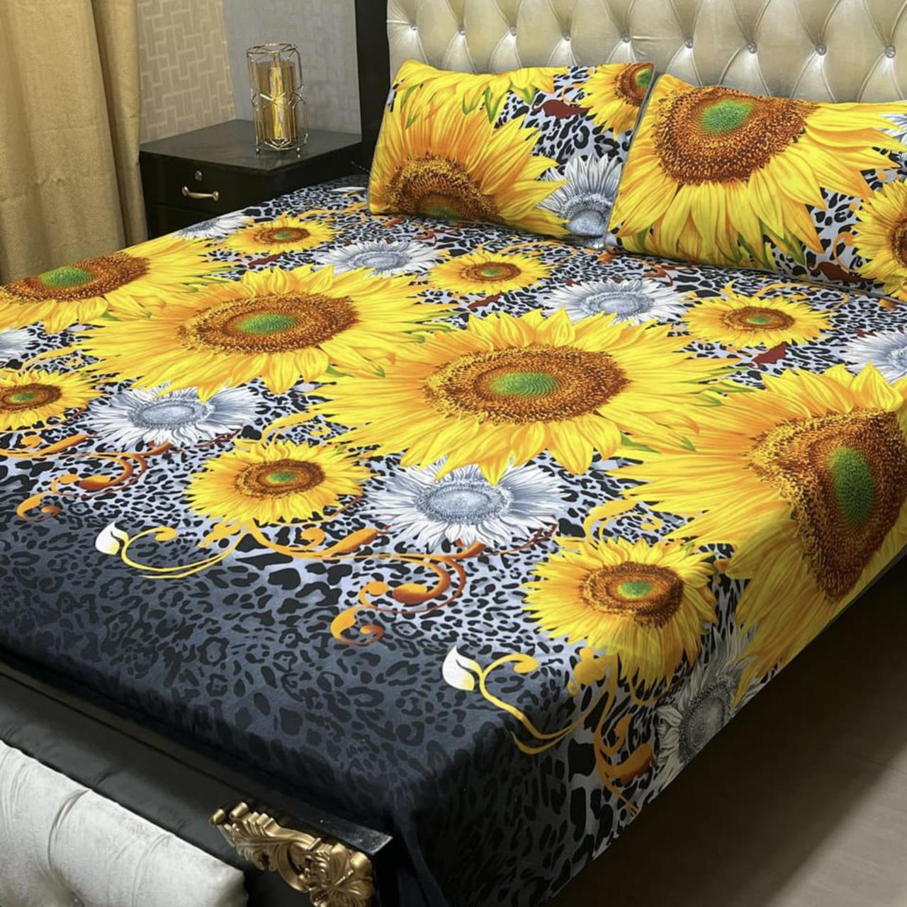 3D CRYSTAL COTTTON BEDSHEET