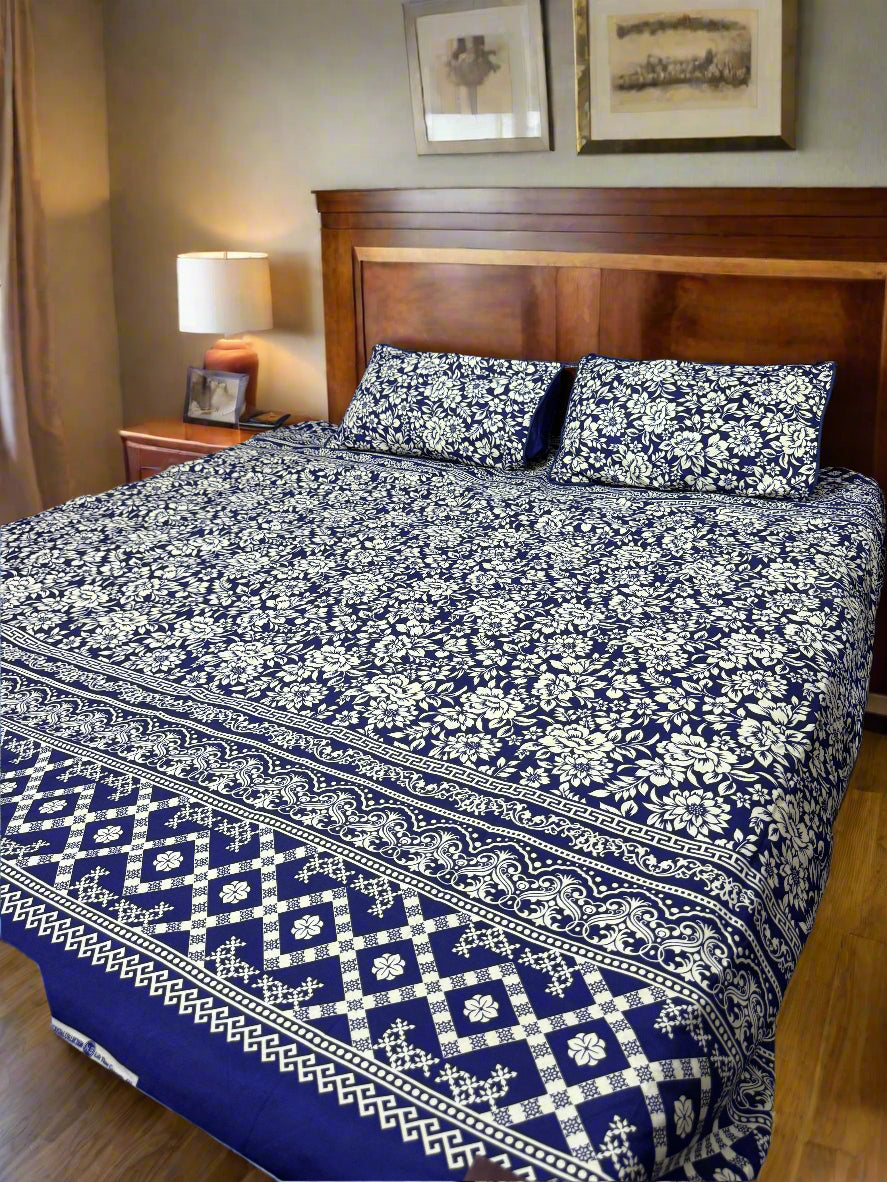 3D CRYSTAL COTTON BEDSHEET